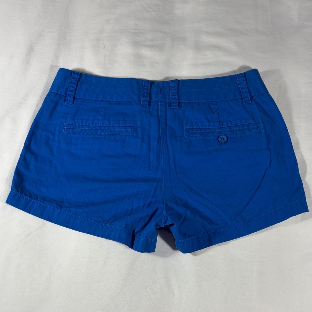 J. Crew womens cobalt blue Broken-In flat front 3" inseam chino shorts - size 4 - Picture 3 of 9